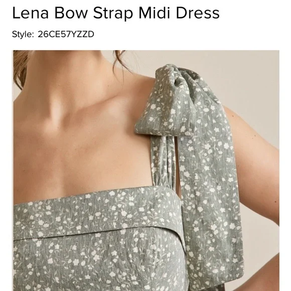 Francesca's Collections Lena bow strap midi dress - Picture 5 of 6